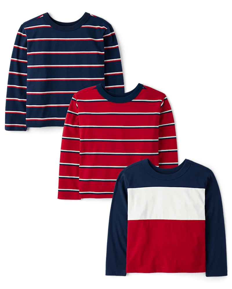 Boys Striped Top 3-Pack