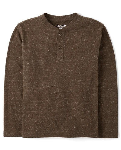 Haut Henley chiné pour garçon