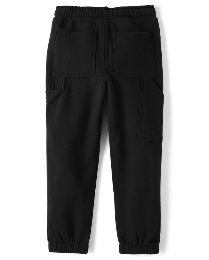 Boys Premium Fleece Loose Carpenter Jogger Pants