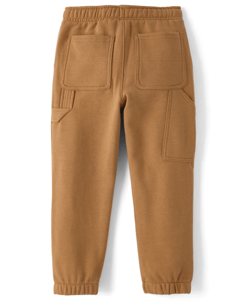 Boys Premium Fleece Loose Carpenter Jogger Pants