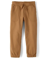 Boys Premium Fleece Loose Carpenter Jogger Pants