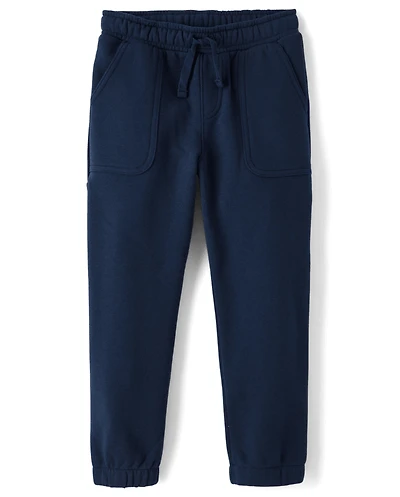 Boys Premium Fleece Loose Carpenter Jogger Pants