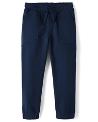 Boys Premium Fleece Loose Carpenter Jogger Pants