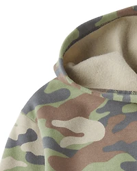 Sweat à capuche en polaire camouflage de qualité supérieure pour enfants