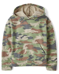 Sweat à capuche en polaire camouflage de qualité supérieure pour enfants