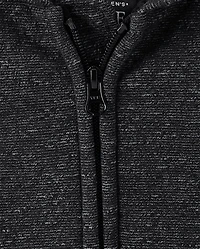 Sweat à capuche zippé en polaire doublée sherpa pour bébés et petits garçons