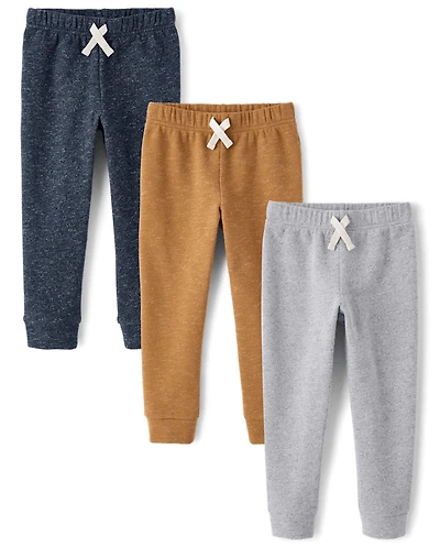 Lot de 3 pantalons jogging en polaire pour bébé et tout-petit