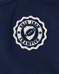 Toddler Varsity Patch Premium Fleece Bomber Jacket