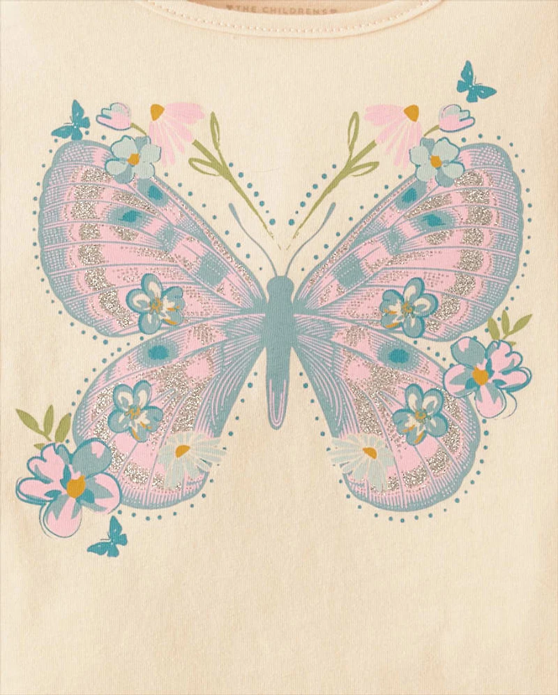 Toddler Girls Butterfly Top 4-Pack