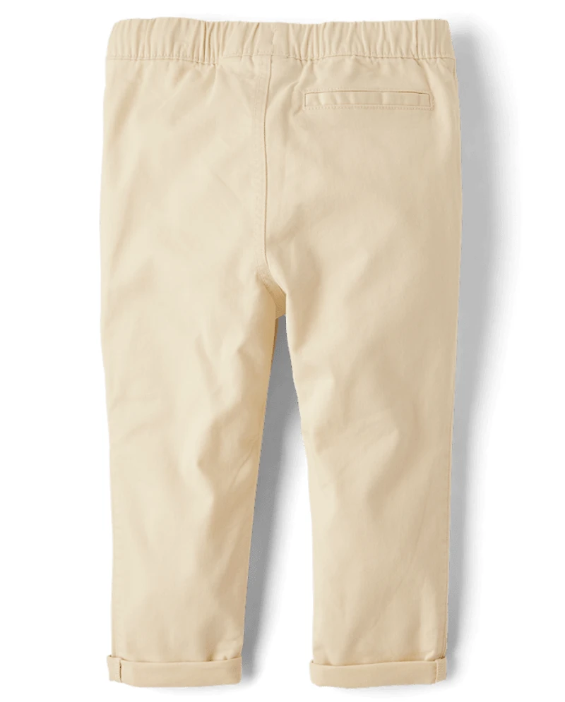 Baby And Toddler Roll Cuff Pull On Chino Pants