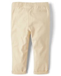 Baby And Toddler Roll Cuff Pull On Chino Pants