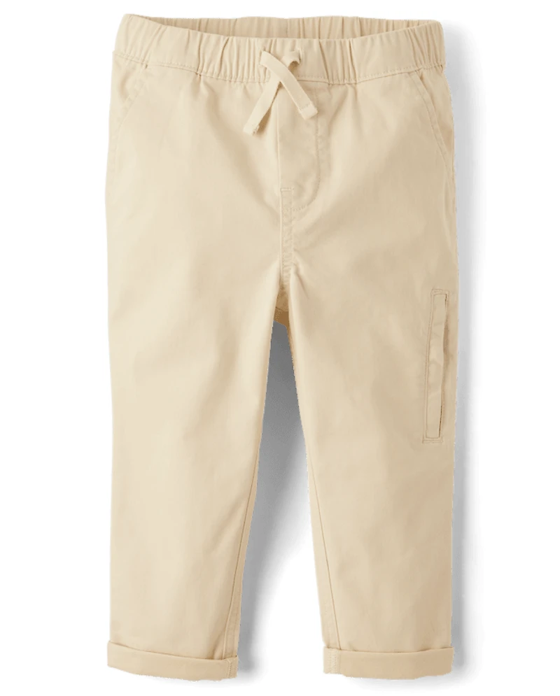 Baby And Toddler Roll Cuff Pull On Chino Pants