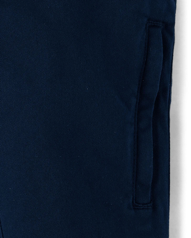 Pantalon chino à enfiler pour bébé et tout-petit avec revers retroussés