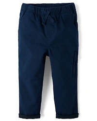 Pantalon chino à enfiler pour bébé et tout-petit avec revers retroussés