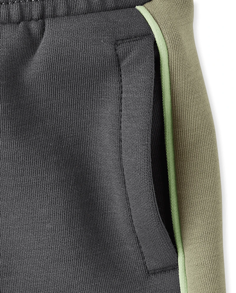 Baby And Toddler Boys Colorblock Scuba 2-Piece Outfit Set