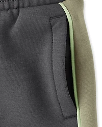 Baby And Toddler Boys Colorblock Scuba 2-Piece Outfit Set