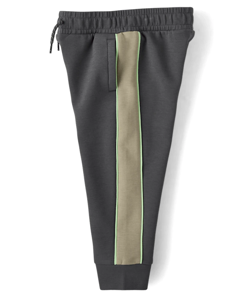 Baby And Toddler Boys Colorblock Scuba 2-Piece Outfit Set