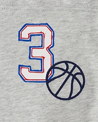 Baby And Toddler Boys Embroidered Varsity Relaxed Football Top