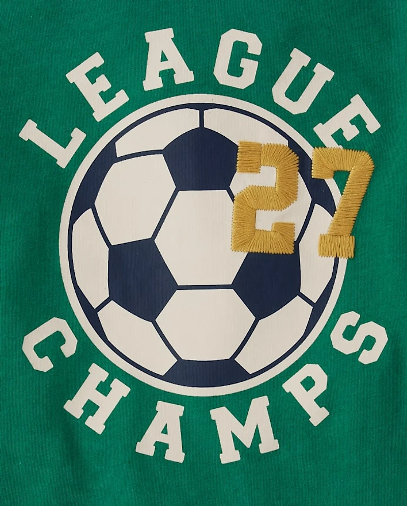 Baby And Toddler Boys Soccer Raglan Top