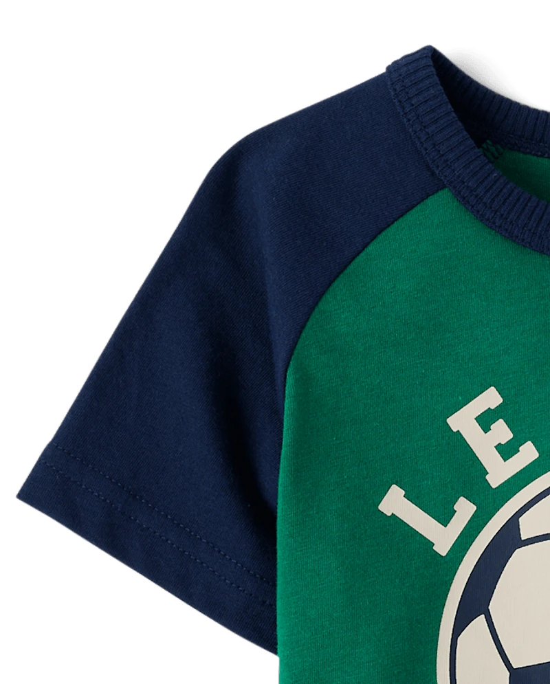Haut raglan de football pour bébés et tout-petits garçons