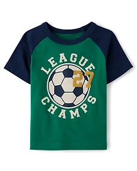 Baby And Toddler Boys Soccer Raglan Top
