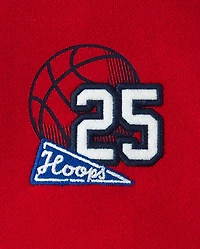 Baby And Toddler Boys Embroidered Varsity Premium Fleece Hoodie