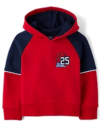 Baby And Toddler Boys Embroidered Varsity Premium Fleece Hoodie
