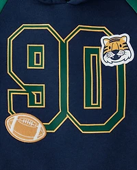 Baby And Toddler Boys Embroidered Varsity Premium Fleece Hoodie