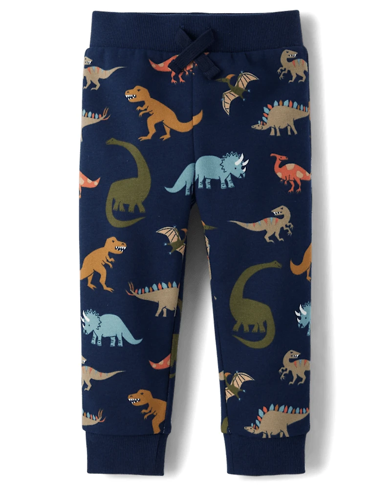Baby And Toddler Boys Print Premium Fleece Jogger Pants