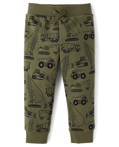 Baby And Toddler Boys Print Premium Fleece Jogger Pants