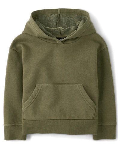 Baby And Toddler Boys Garment Dyed Premium Fleece Hoodie