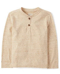 Baby And Toddler Boys Marled Henley Top