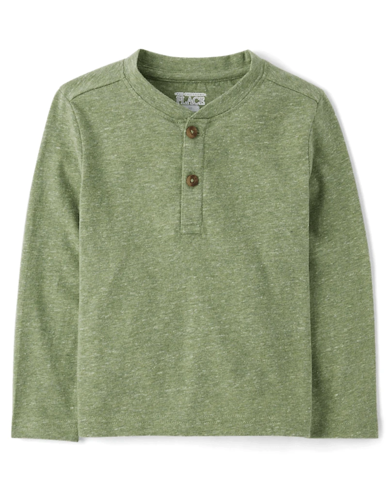 Baby And Toddler Boys Marled Henley Top