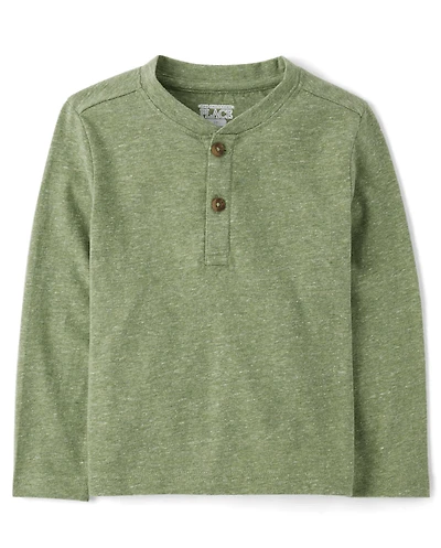 Baby And Toddler Boys Marled Henley Top