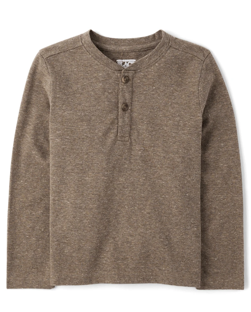 Haut Henley chiné pour bébés et tout-petits garçons