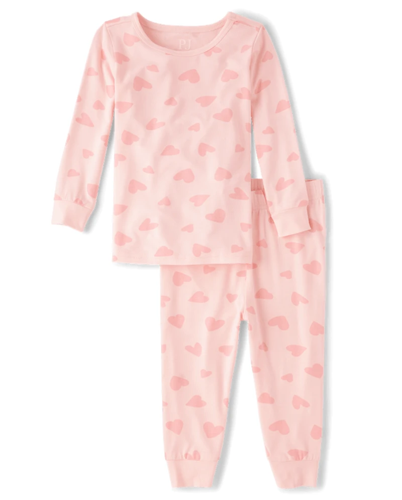 Baby And Toddler Girls Heart Pajamas - Super Soft