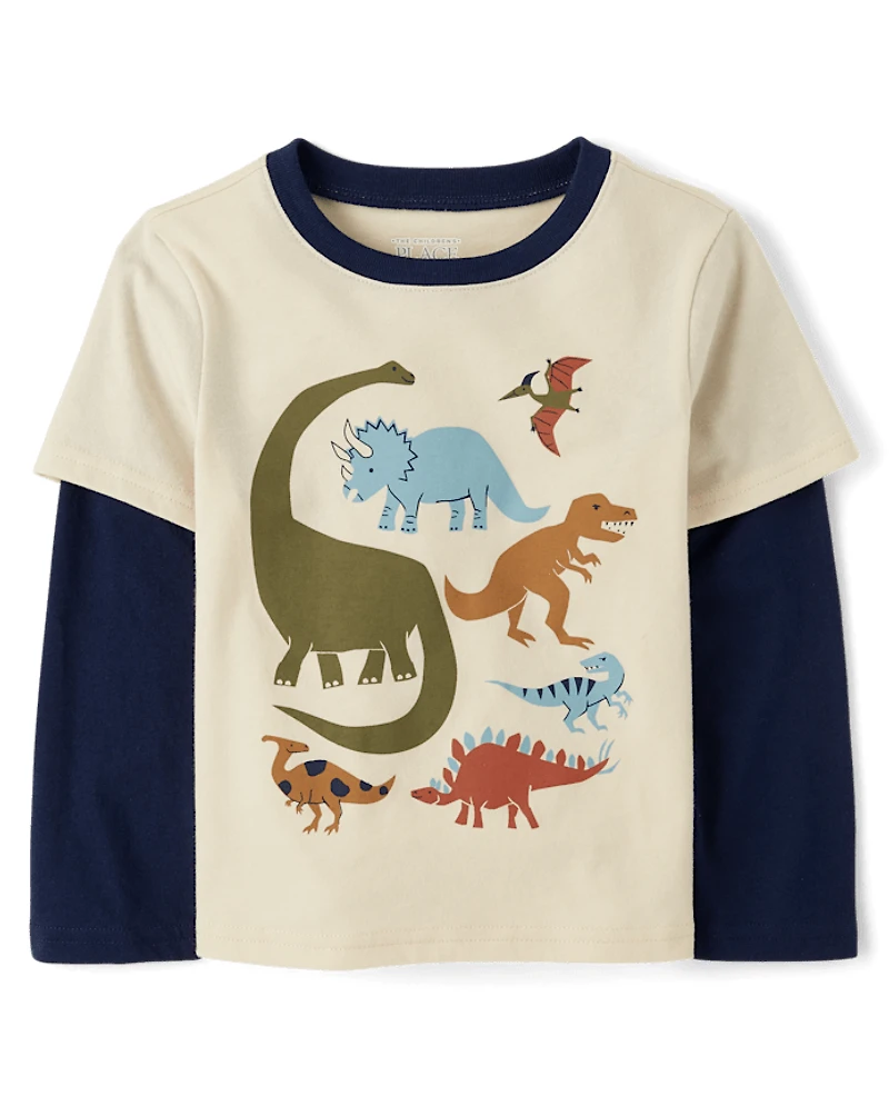Baby And Toddler Boys Graphic Layered Top