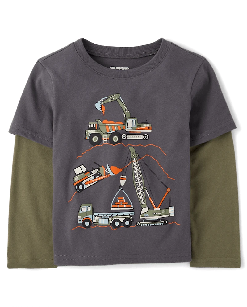 Baby And Toddler Boys Graphic Layered Top