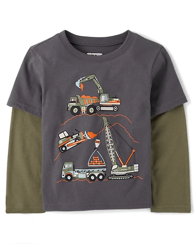 Baby And Toddler Boys Graphic Layered Top