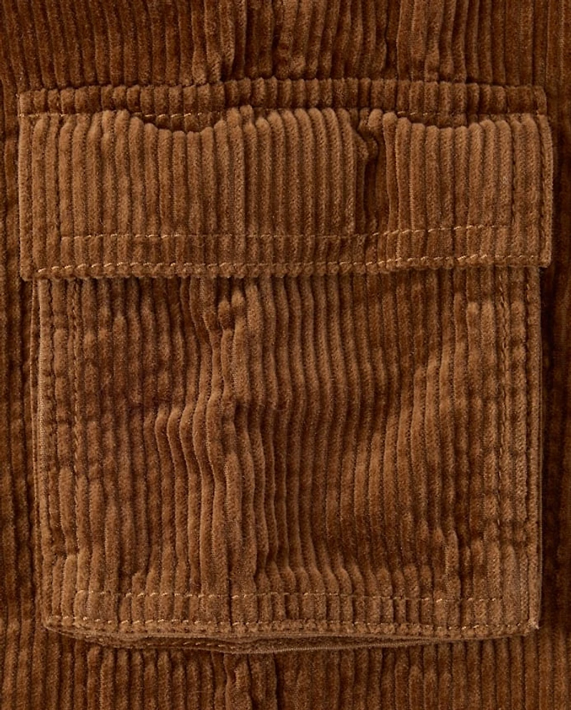 Pantalon cargo large en velours côtelé pour bébé et tout-petit