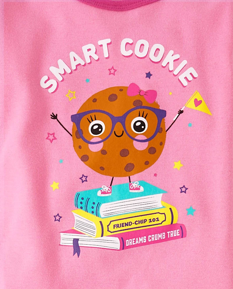 Baby And Toddler Girls Smart Cookie Snug Fit Cotton Pajamas