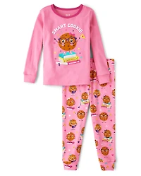 Baby And Toddler Girls Smart Cookie Snug Fit Cotton Pajamas