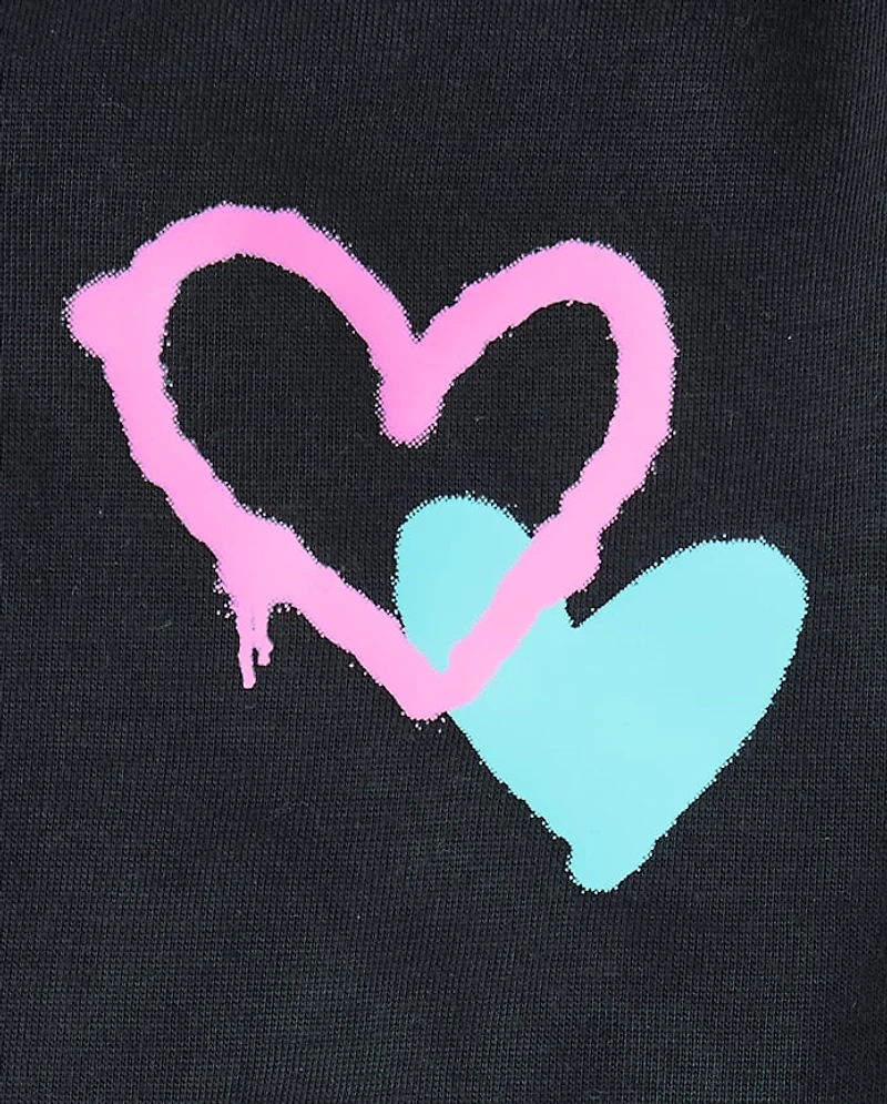 Girls Heart 3-Piece Pajama Set