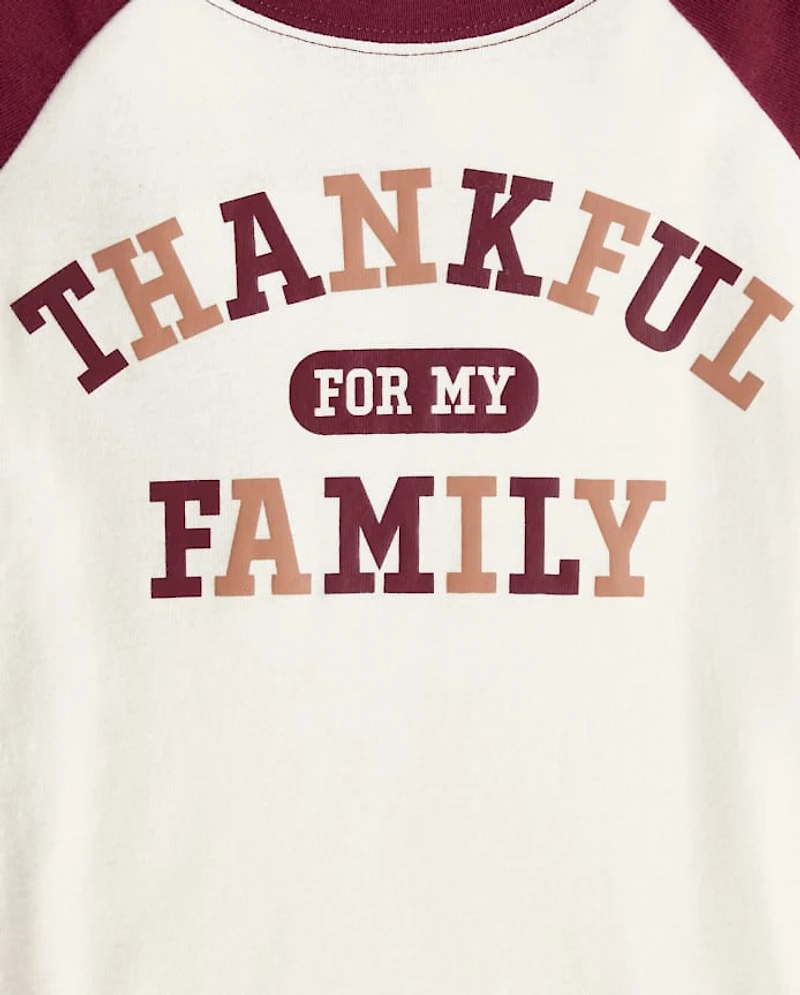 Kids Matching Family Thankful For Cotton And Flannel Pajamas
