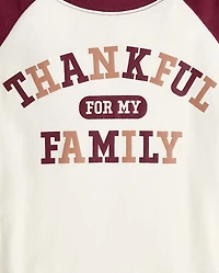 Kids Matching Family Thankful For Cotton And Flannel Pajamas