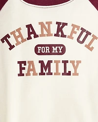 Baby And Toddler Matching Family Thankful For Cotton Flannel Pajamas