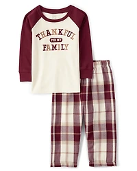 Baby And Toddler Matching Family Thankful For Cotton Flannel Pajamas