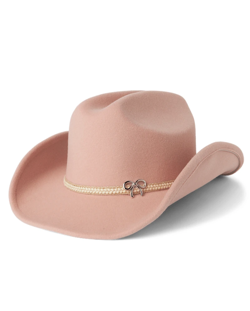 Girls Bow Cowgirl Hat