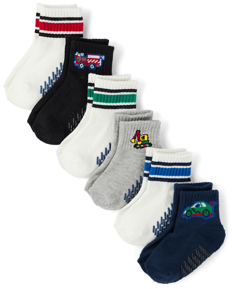 Toddler Boys Icon Cushioned Midi Socks 6-Pack
