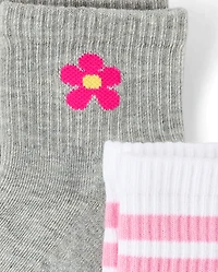 Toddler Girls Icon Cushioned Midi Socks 6-Pack